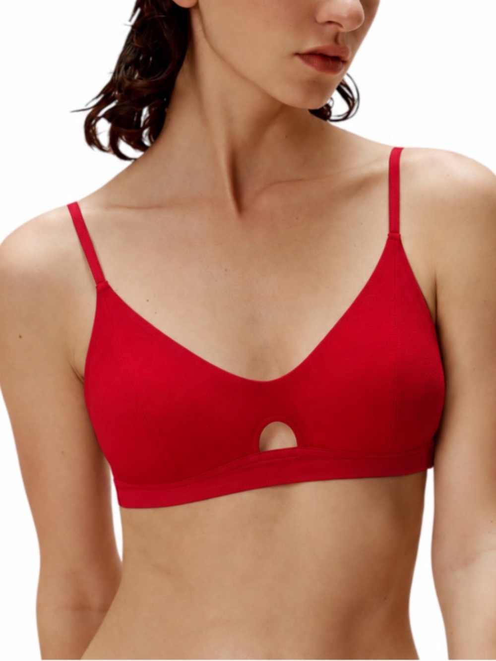 NWT Neiwai Pure Comfort Wireless Modal Bra Red 32A Convertible Racerback